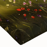 Black and white landscape art painting of cottages on stretched canvas, ideal for bedroom wall decor.