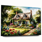 Large abstract wall art on acrylic glass, featuring a blend of muted gray and blue tones.