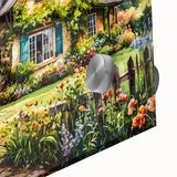 Mid-century modernist large abstract wall art in muted earth tones on acrylic glass, ideal for dining room ambiance.