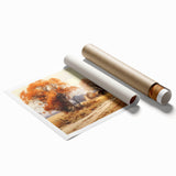 Extra large rolled print featuring a floral art design with soft pastel shades, ideal for classy bathroom wall art.