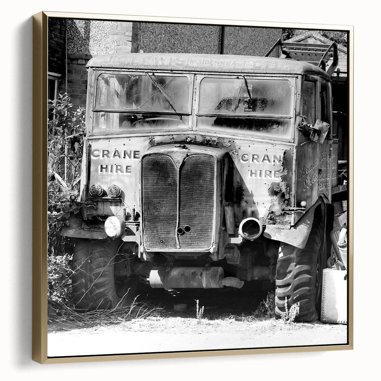 Framed canvas depicting a vintage-style landscape with muted silver and gold tones, ideal for bedroom wall art.