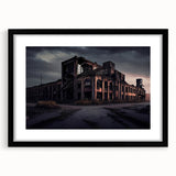 Extra large abstract art print featuring colorful, textured brush strokes on a black framed canvas.