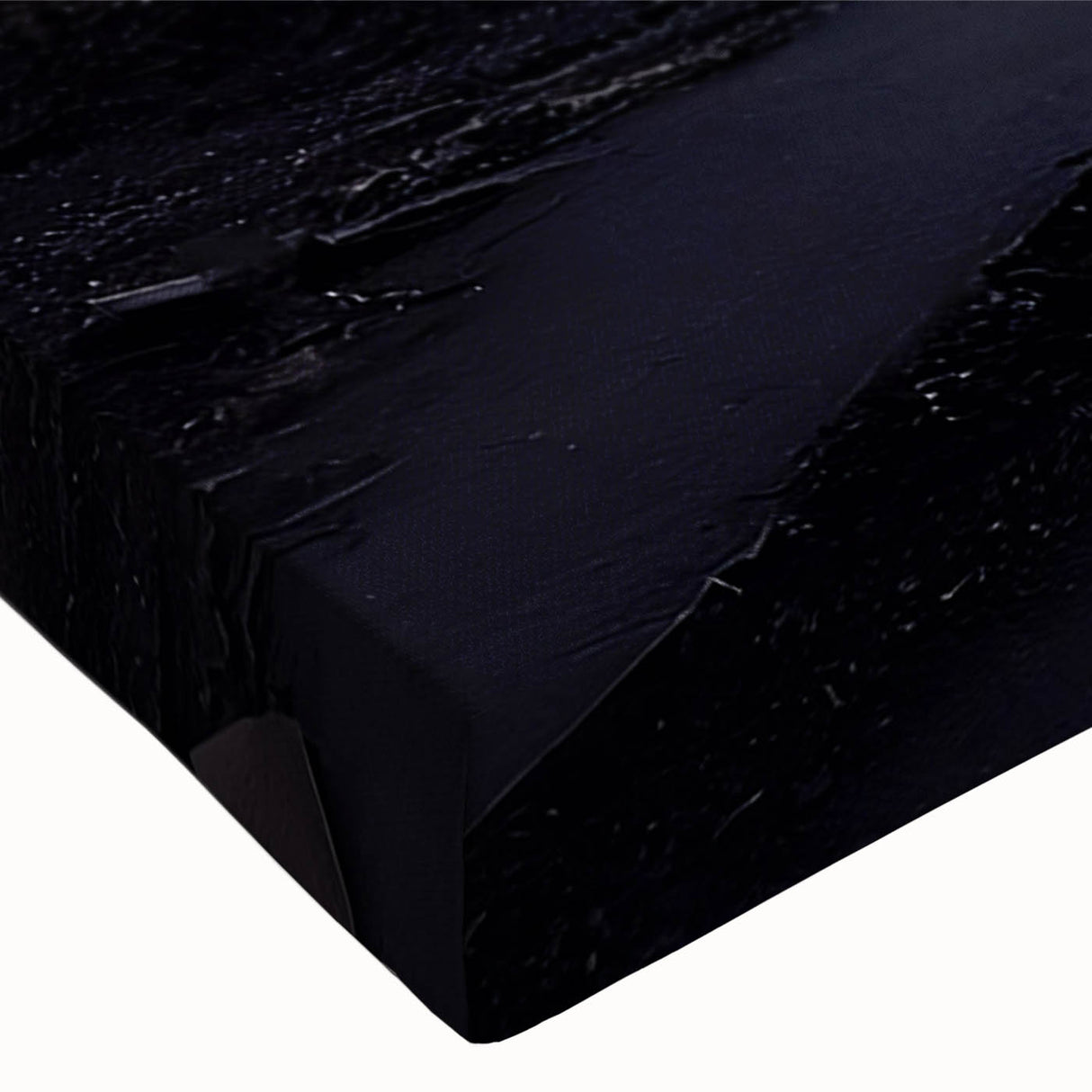 Black and white landscape art painting on stretched canvas depicting a derelict building, ideal for bedroom wall decor.