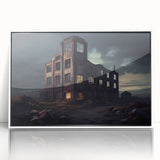 Art deco poster featuring a monochrome architecture design on acrylic, ideal for modern nursery wall art.