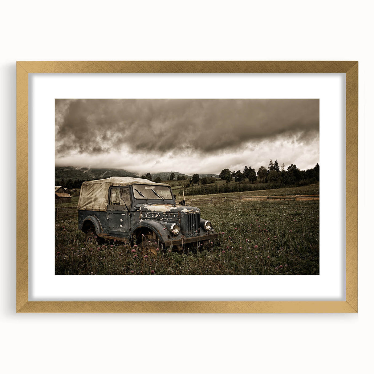 Extra large abstract art print featuring textured design in muted earth tones on a framed canvas.