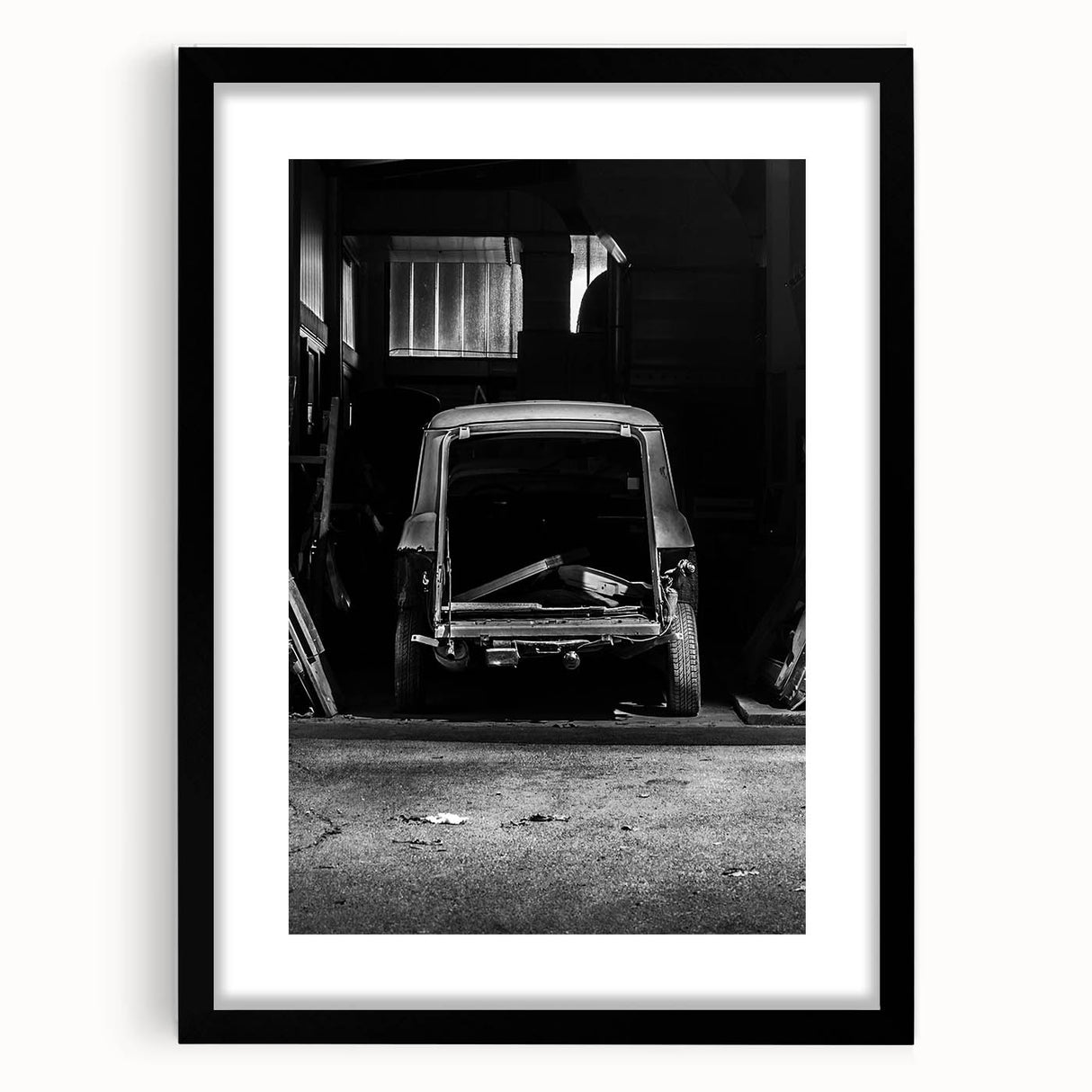 Extra large abstract art print featuring colorful, textured design on a black framed canvas, ideal for living room decor.