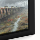 Extra large black wall art featuring textured, colorful abstract design on framed canvas, suitable for living room decor.