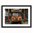 Extra large abstract art print featuring colorful, textured design on a framed black mat, ideal for living room decor.