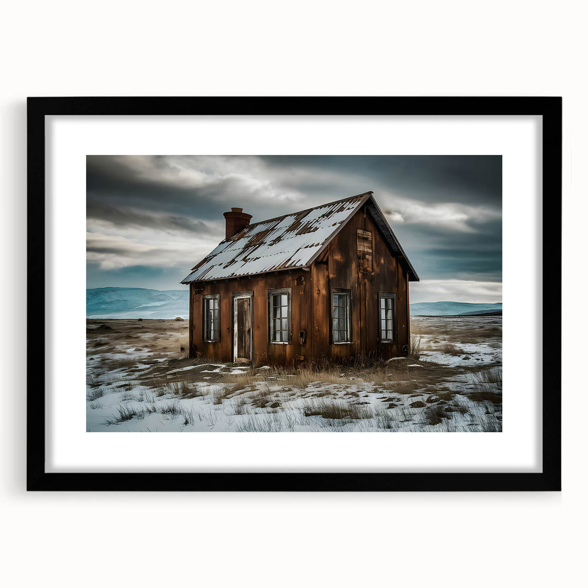 Extra large abstract art print featuring colorful, textured patterns on a black framed canvas, ideal for living room decor.