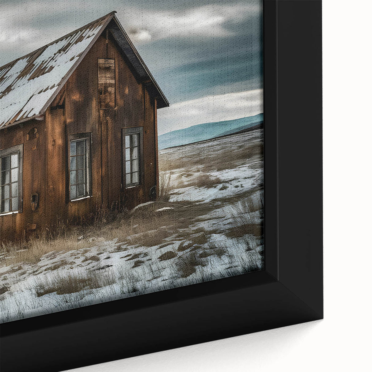 Close-up of extra large, textured black wall art featuring colorful abstract designs, ideal for living room decor.