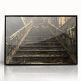 Large abstract wall art in black and gray tones, acrylic print in a black frame, suitable for modern living room decor.