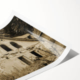 Extra large wall art featuring line art flowers in black and white on a rolled canvas, suitable for large living room spaces.