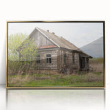 Large acrylic print of a mid-century modernist architecture design in muted gold tones, ideal for modern art wall decor.