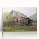 Art deco poster featuring a monochrome architectural design on a white acrylic frame, suitable for modern nursery decor.