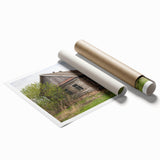 Extra large rolled print featuring a detailed floral design in muted tones, suitable as classy bathroom wall art.