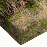 Black and white landscape art painting on stretched canvas, featuring a derelict building, ideal for bedroom wall art.