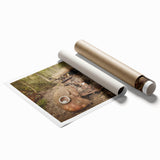 Extra large rolled canvas print of a floral design in muted tones, ideal for classy bathroom wall art.
