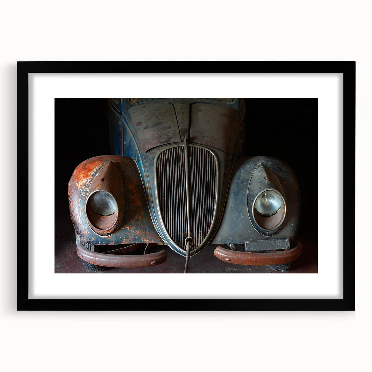 Extra large abstract art print featuring vibrant, textured colors on a black framed canvas, ideal for living room decor.