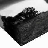 Black and white landscape art painting of a derelict building on stretched canvas, suitable for bedroom wall art.