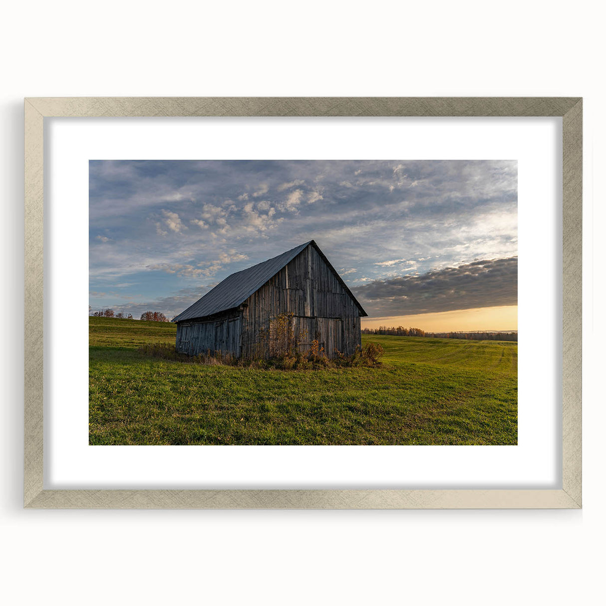 Textured abstract art print featuring a blend of gray and silver tones on a framed canvas, suitable for bedroom decor.