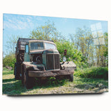 Large abstract wall art on acrylic, featuring a blend of gray and blue tones, ideal for bedroom or dining room decor.