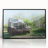 Large abstract wall art print featuring geometric shapes in black and white, framed in acrylic, suitable for modern decor.