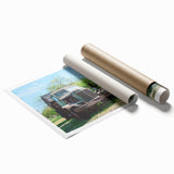 Extra large wall art featuring a detailed floral design in muted tones on rolled canvas.