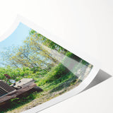 Extra large wall art featuring black line art flowers on a white background, suitable for large living room decor.