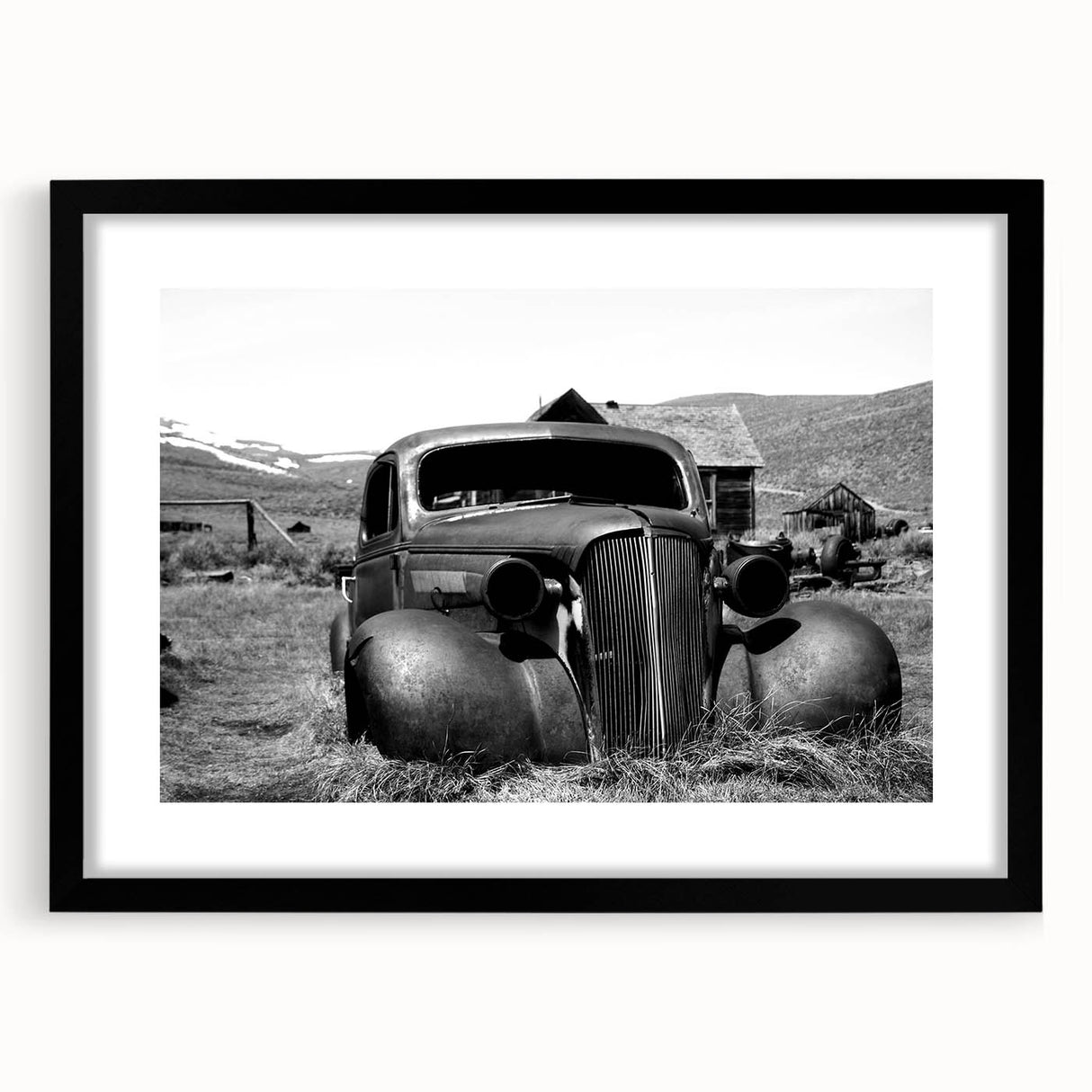 Extra large abstract art print featuring colorful, textured design on a black framed canvas, ideal for living room decor.
