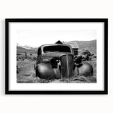 Extra large abstract art print featuring colorful, textured design on a black framed canvas, ideal for living room decor.