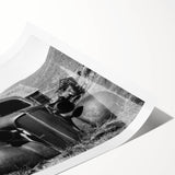 Extra large wall art featuring line art flowers in monochrome, ideal for large living room decor, rolled print format.