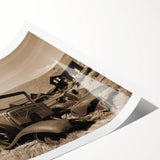 Extra large wall art featuring line art flowers in black and white on a rolled canvas, ideal for large living room decor.