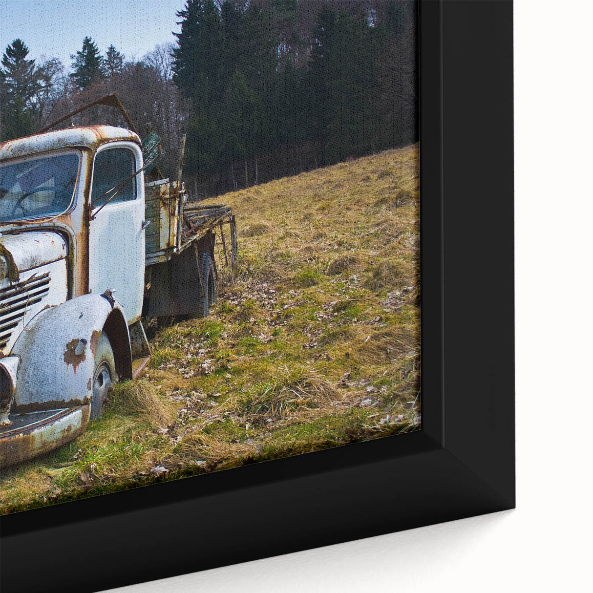 Extra large black wall art on framed canvas featuring a textured, colorful abstract design, ideal for living room decor.