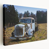 Large art on stretched canvas depicting an abstract cityscape in muted gray and blue tones, ideal for kitchen wall art.