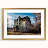 Extra large abstract art print featuring textured design in muted earth tones, framed in gold, ideal for living room decor.