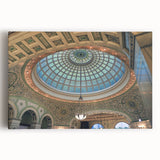 Black and white photo of architectural domes on stretched canvas, ideal for kitchen wall art or bedroom ambiance.