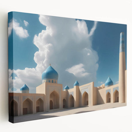 Large canvas print of architectural domes in muted gray tones, suitable for kitchen wall art.