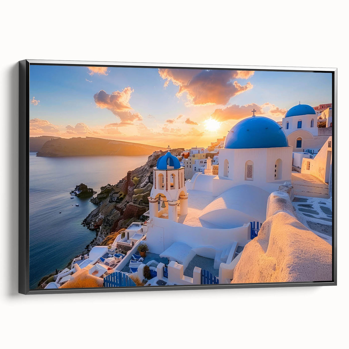 Black and white framed canvas featuring vintage architectural domes, ideal for bedroom wall decor.