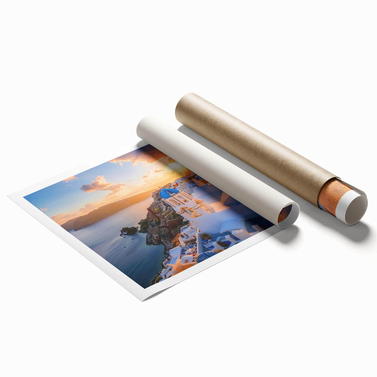 Extra large rolled print featuring a design of architectural domes in muted earth tones, ideal for classy bathroom wall art.