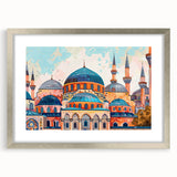 Textured art print featuring abstract design in muted earth tones, framed in silver, ideal for bedroom art.