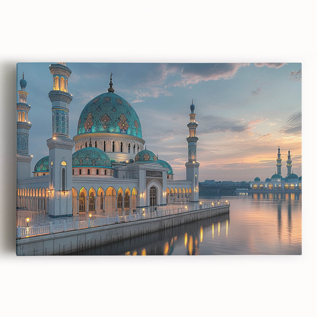 Black and white large art print of architectural domes on stretched canvas, suitable for kitchen wall art.