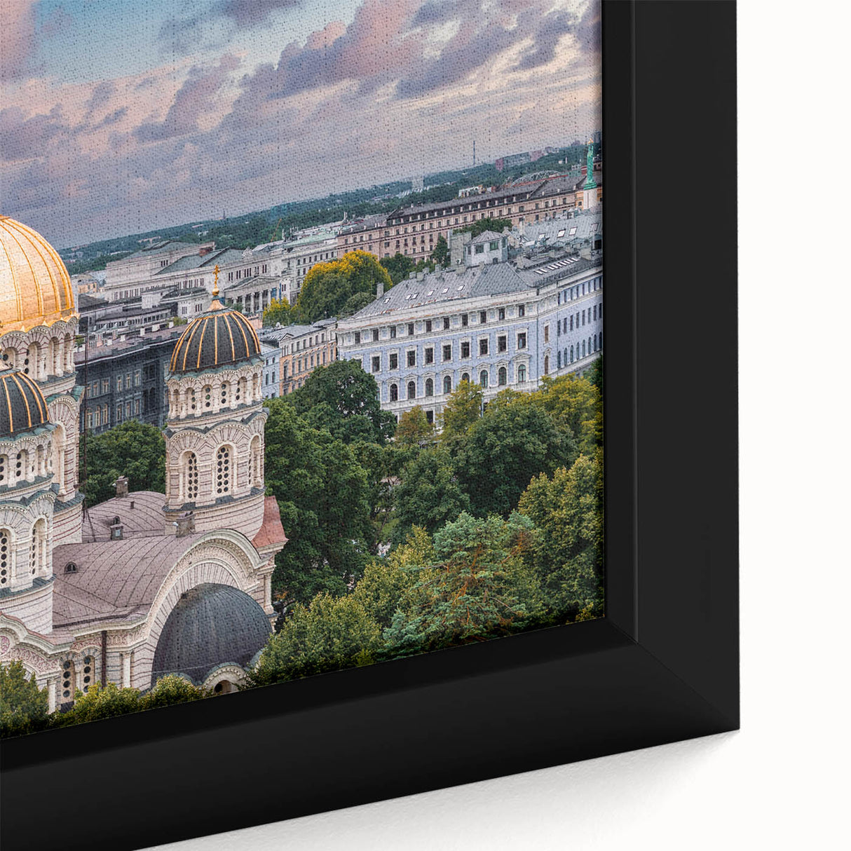 Extra large black wall art featuring colorful, textured domes design on a framed canvas, ideal for living room decor.