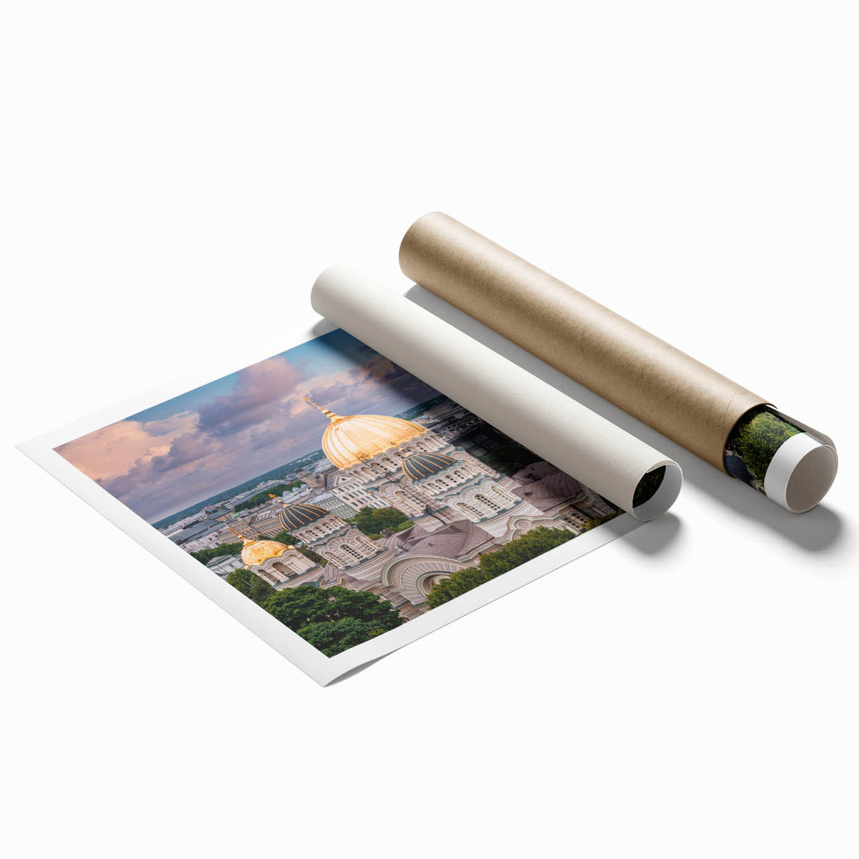Extra large rolled print of floral art featuring muted earth tones, ideal for classy bathroom wall art.