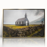 Mid-century modernist art depicting architectural domes in muted gold and gray tones on a large framed acrylic print.