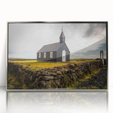 Mid-century modernist art featuring silver domed structures on acrylic print, suited for nursery wall art.