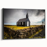 Black and white framed canvas featuring vintage poster art of architectural domes, ideal for bedroom wall decor.