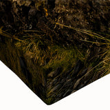 Black and white landscape art painting on stretched canvas featuring architectural domes, ideal for bedroom wall art.