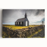 Black and white photo of architectural domes on stretched canvas, suited for kitchen wall art.