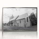 Mid-century modernist art featuring architectural domes in silver tones on a framed acrylic, ideal for nursery wall decor.