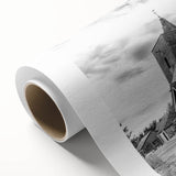 Art Deco poster featuring symmetrical domes in soft beige and cream tones on rolled canvas, ideal for nursery wall art.